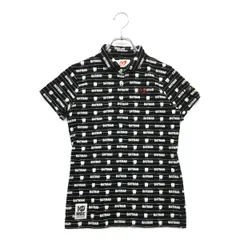 中古 レディース マスターバニーエディション MASTER BUNNY EDITION 半袖ポロシャツ 1(M) 黒×白 BATMAN総柄