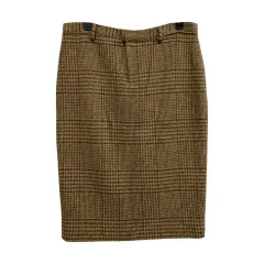 レディースL／ポロ ラルフローレン チェック ウール ミディ ONE PIECE