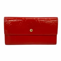 【6ac2258-k】ルイヴィトン 長財布 ヴェルニ ポルトトレゾールインターナショナル M91165 ルージュ【中古】レディース