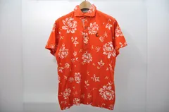 中古 メンズ キャロウェイ Callaway 半袖ポロシャツ M オレンジ×白 総柄