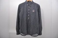 中古 メンズ パーリーゲイツ PEARLY GATES 長袖ポロシャツ 5(L) 紺×白 ボタンダウン チェック