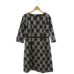 タルボット TALBOTS ワンピース 花柄 4 ブラック ホワイト /ES ■OS ■AX