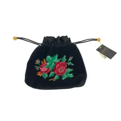 FEILER フェイラー 巾着ポーチ  ローズ/シェニール織    ブラック レディース / 240001182537