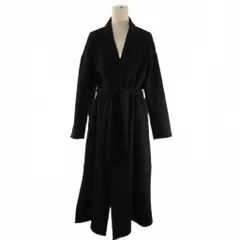 プラステ PLST ダブルフェイス ガウンコート ロング ウール 黒 M