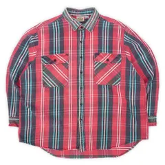 ファイブブラザー FIVE BROTHER 90s 90年代 ネルシャツ 定番 アメカジ 旧タグ ビッグサイズ BIG MAC USA ヴィンテージ アメリカ 古着 メンズ シャツ レッド系 チェック柄 XXL-TALL【中古】