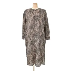 ジャーナルスタンダード レリューム JOURNAL STANDARD relume 20AW ペイズリー シャツ ワンピース 長袖 ロング F 茶 ブラウン ■FY