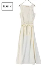 新品 PLAN C プランシー ノースリーブロングドレス　ワンピース 38 オフホワイト  【値下げ交渉歓迎】