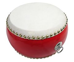 R-STYLE Kids' Percussion and Taiko Practice Set with Authentic Cowhide Leather (Standard Size (24cm Diameter x 14cm Height) with Bamboo Percussion Instrument) (Product Code: eda8379c)