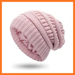 【新品】 [Karsaer] レディース ビーニー サテン裏地 冬用帽子 ニット シルク裏地 スラウチー アクリル ビーニー ソフト キャップ 暖かい ハット 男女兼用G0167 1