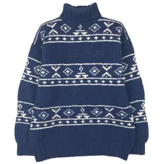 古着 80~90年代 ギャップ GAP オールドギャップ タートルネック 総柄 ウールニットセーター メンズM相当 ヴィンテージ/eaa608318
