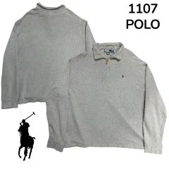 ポロ ラルフローレン グレー ハーフジップ ニット スウェット XXL