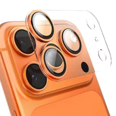 【新品】 TomakaカメラフィルムiPhone17 Pro max用カメラ保護 アルミ合金フレーム+9H強化ガラス+PET台座 全面保護 耐衝撃 超薄一体化デザイン 黒縁あり 露出オーバー防止 曇り防止 いPhone 17 Pro max専用 レンズカバ 1