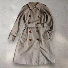 【ドゥーズィエムクラス】トレンチコート　チェック柄　総裏　コットン　フリーサイズ　ブラウン系のサムネイル