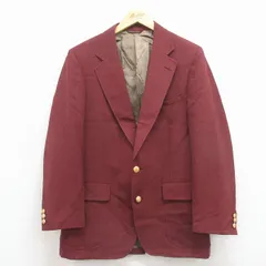 M/古着 長袖 テーラード ジャケット メンズ 80年代 80s USA製 エンジ 25nov27