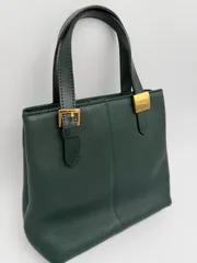 【✨希少✨】バーバリー ハンドバッグ ノバチェック グリーン 深緑 本革 メンズ レディース