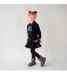 女の子用 ブラック 上下セット 110