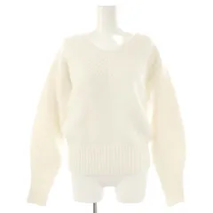 ラグナムーン LagunaMoon 25SS Vネックカラーショートニットプルオーバー セーター F オフホワイト /DO ■OS