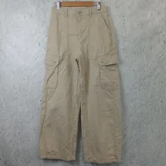 GUジーユー バレルレッグコットンカーゴパンツ ベージュ Lサイズ □〇