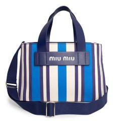 miu miu 刺繍ロゴ入り プリントデニム バッグ - メルカリ