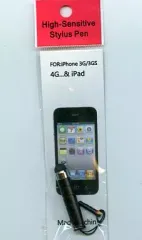 【中古】モバイル雑貨 High-Sensitive Stylus Pen (ブラック) iPhone 4G/3GS iPad ミニアンドロイド 対応