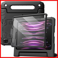 JETech 아이용 iPad Pro11 케이스 2022/2021/2020/2018 모델 대응 및 iPad Air 5/4(10.9 인치) 액정 보호 필름 첨부 내충격 풀 바디 핸들 스탠드 태블릿 보호 커버(블랙)