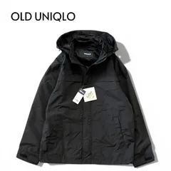 未使用品 UNIQLO オールドユニクロ ナイロンパーカ ジャケット Teflon Fabric Protector 撥水 防汚 無地 裏地メッシュ 紺タグ L 黒 ブラック ★M223