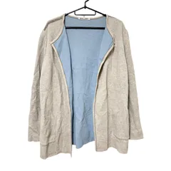 【一点物】HANAE MORI ハナエモリ レディース トップス カーディガン グレー×ブルー 40サイズ 毛100% B26