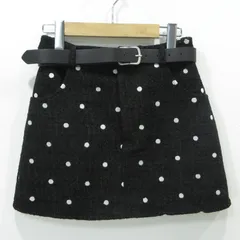 【三重本店】 中古 Darich | ダーリッチ ドットツイードベルトミニスカート 112542001 ブラック サイズ：M 【112】