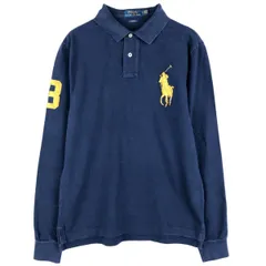 古着 ラルフローレン Ralph Lauren POLO RALPH LAUREN SLIM FIT ビッグポニー 長袖 ポロシャツ メンズM相当/eaa608208