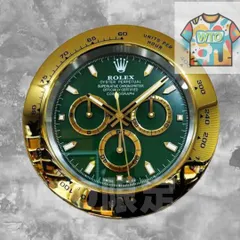 リプロダクト品　ROLEX希少品　ロレックス　金　緑　デイトナ　掛け時計-WTO輸入1