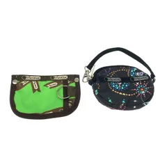 LeSportsac レスポートサック コインケース2点セット  ロゴ/ビジュー柄/ナイロン    ブラック/グリーン レディース / 240001182536