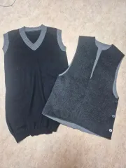 ニット ベスト ブラック/グレー 2種