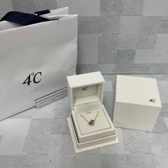 4℃ K10 ホワイトゴールド ドロップネックレス 9月誕生石(サファイア