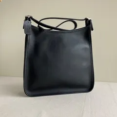 Vintage Coach Andrea Slim Nickel Black Leather Shoulder Bag USA