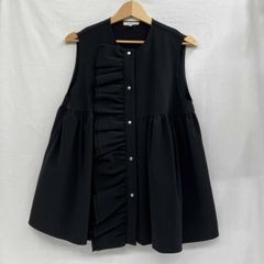 PINUE Aラインミディワンピース＆スクエアジャガードニットベスト