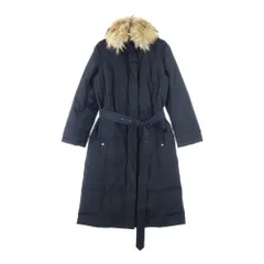 BURBERRY LONDON (バーバリーロンドン) ファー着脱 ロング ダウンコート ブラック レディース FR020-732-09