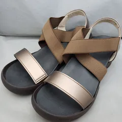 Re:getA リゲッタ ストラップサンダル クロスベルト デザイン ブロンズ系×ブラウン系 LL 　u7186s