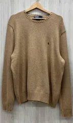 POLO RALPH LAUREN Crew neck cotton knit sweater ポロ ラルフ ローレン クルー ネック コットン ニット セーター ベージュ 藤沢大庭店