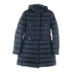 MONCLER (モンクレール) 23AW HIRMA ナイロン フーデッド ダウンジャケット ロングコート ブラック レディース I20931C00022