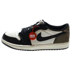 NIKE (ナイキ) AIR JORDAN 1 RETRO LOW OG MOCHA エア ジョーダン 1 レトロ オージー モカ ローカットスニーカー ホワイト/ブラック/ブラウン US9.5/27.5cm CZ0790-102