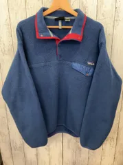 Patagonia パタゴニア フリース シンチラ スナップT ネイビー レッド 毛玉有り アウトドア サイズL