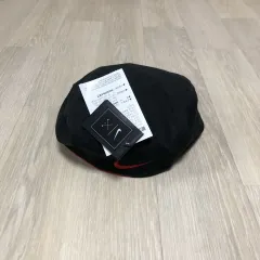 L) 新品 90's NIKE ナイキ デッドストック ヴィンテージ ツイル ベレー帽 ブラック