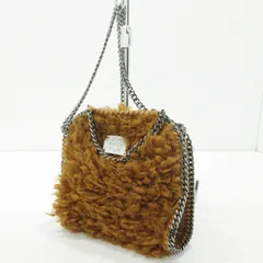 【三重本店】 中古 Stella McCartney | ステラマッカートニー ショルダーバッグ ファラベラ タイニー ファーフリーファー ブラウン 【121】