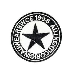 ワッペン 刺繍ワッペン 縦6.2cm×横6.2cm 1998 スター 星 かわいい 手芸 WAPPEN 入園 入学 わっぺん WAPPEN wappen アップリケ あっぷりけ