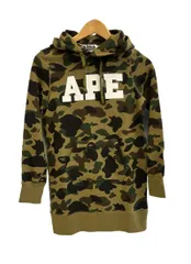 ア ベイシング エイプ A BATHING APE ロゴ カモフラ 迷彩 ワンピース フーディ パーカー パーカ カーキ XXS 101LT-295