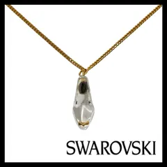 【SWAROVSKI】ガラスの靴 モチーフ ネックレス ゴールド/金カラー クリスタル パンプス ペンダント スワロフスキー (SER-6406)