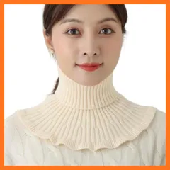 【新品】 [YAYUPLUS] ニット 付け襟 レディース ネックウォーマー ハイネック 冬 ネックカバー タートルネック 暖か 防寒 保温 重ね着 ファッション小物 プレゼント 誕生日 ギフト 秋 (ベージュ) 1