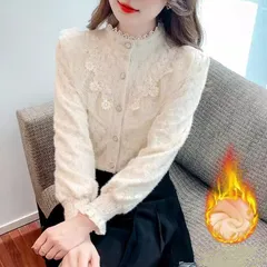 総レース ブラウス長袖 即購入OK シャツ 裏起毛あり 結婚式ブラウス フリル カットソー レース 上品 薄手 レディース 通 高襟 ハイネック パーティー 結婚式 フォーマル 二次会 ビジネス 通勤 OL ブラウス