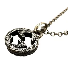 【GUCCI】グッチ インターロッキング Gネックレス SV925 約7.2g 50cm ロゴネックレス シルバー ペンダント メンズ レディース ユニセックス アクセサリー 【中古品】 USED-B 【9304】