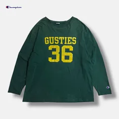 Champion ロングスリーブTシャツ グリーン XL